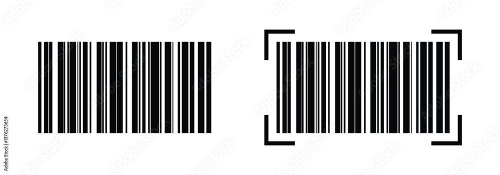 Set of barcode vector icon, bar code icon, barcode vector icon, bar code for web design Set of barcode vector icon, bar code icon, barcode vector icon, bar code for web design