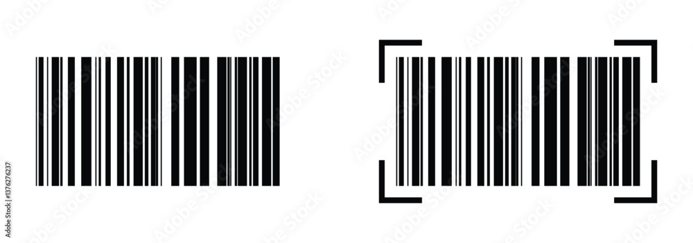 Barcode scanner icon vector icon set in black color. Suitable for apps and website UI designs. Vector barcode icon set on white background. Barcode scanner icon vector icon set in black color. Suitable for apps and website UI designs. Vector barcode icon set on white background.