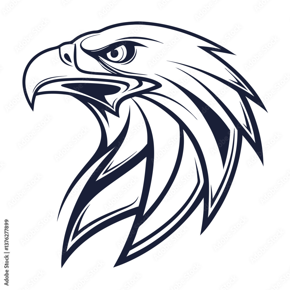 Obraz premium eagle head vector illustration