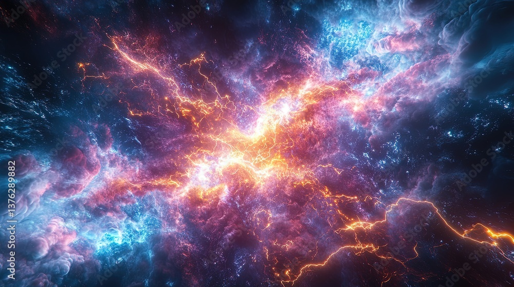 Wave and lightning graphic background Wave and lightning graphic background