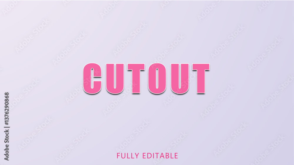 Cutout Text modern Effect style. Cutout Text modern Effect style.