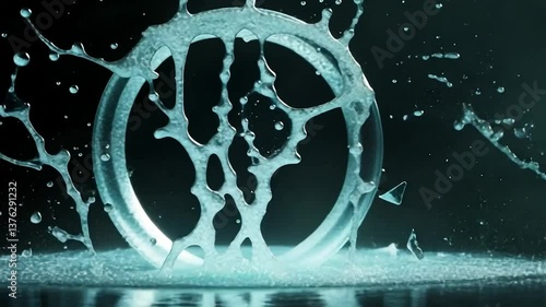 Fluid impact against a circle