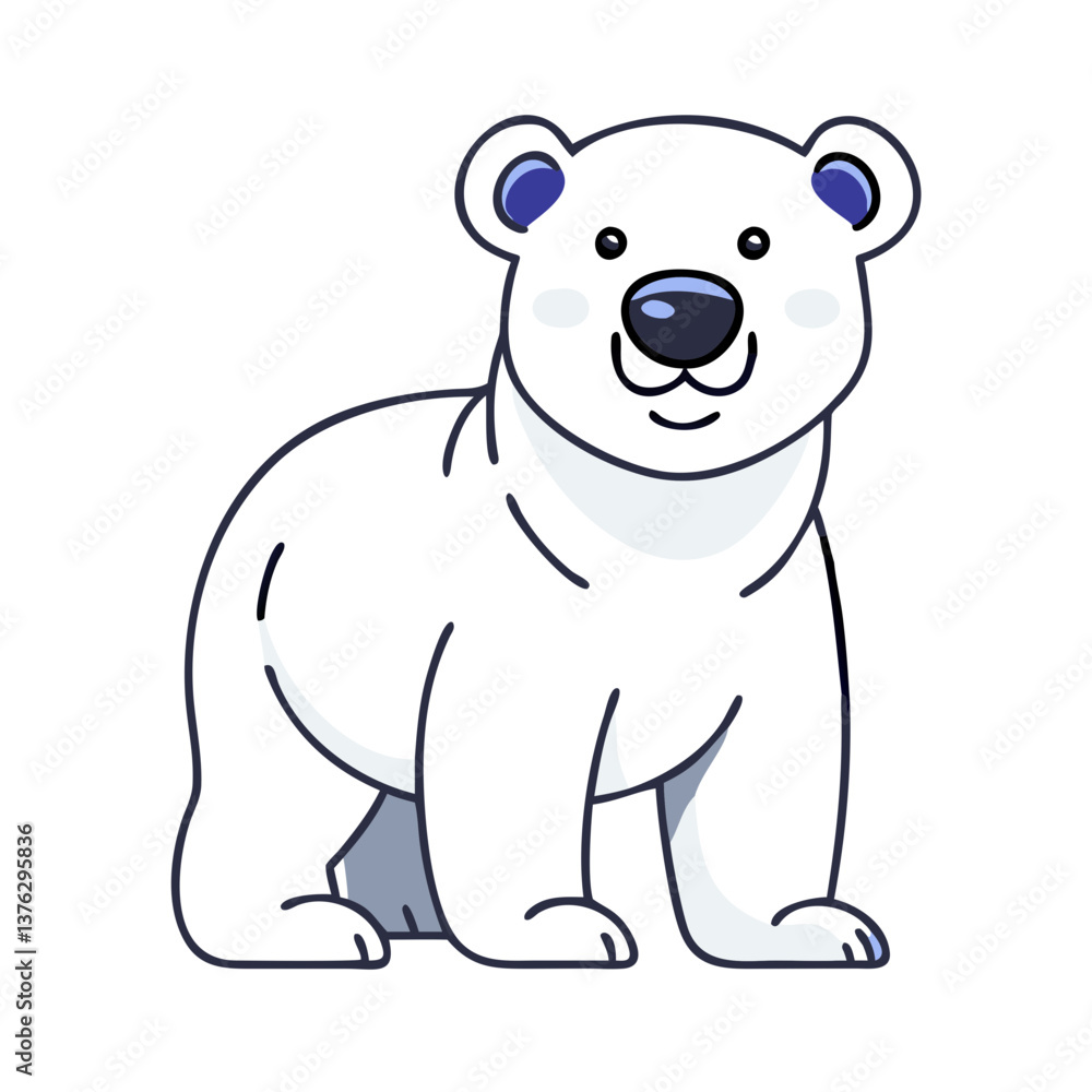Obraz premium Polar bear in winter theme
