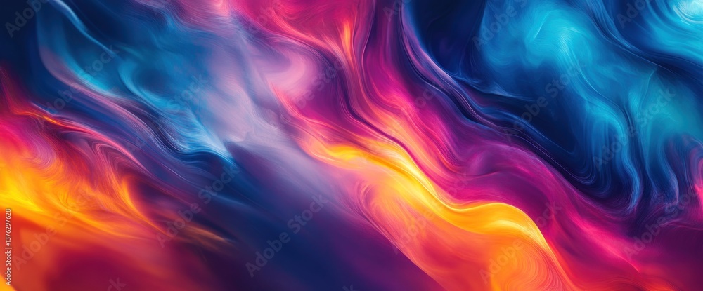 Vibrant chromatic wave displaying a captivating interplay of colors Vibrant chromatic wave displaying a captivating interplay of colors