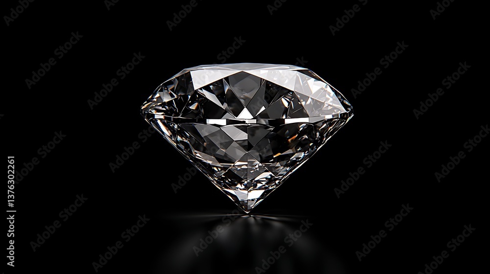 Sparkling Diamond with Black Background. Sparkling Diamond with Black Background.