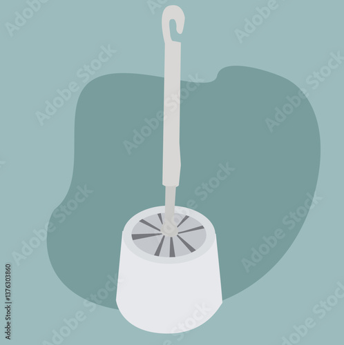 Toilet brush.Household cleaning tools. Brooms, brushes, mops, dustpan