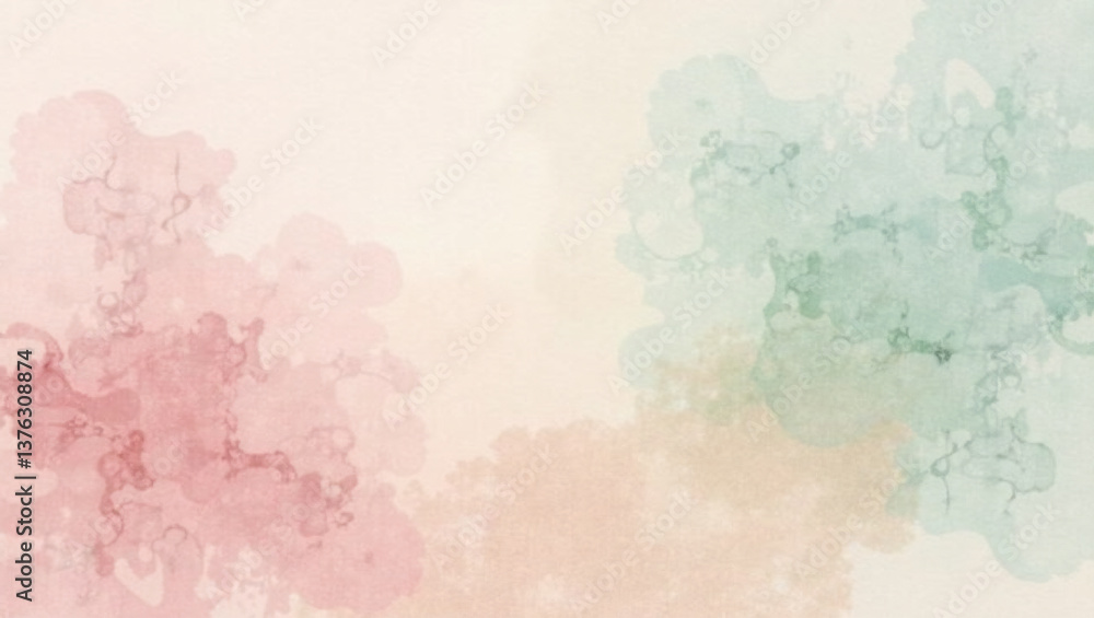 Fototapeta premium Ethereal Wash: Antique Watercolor Dreamscape