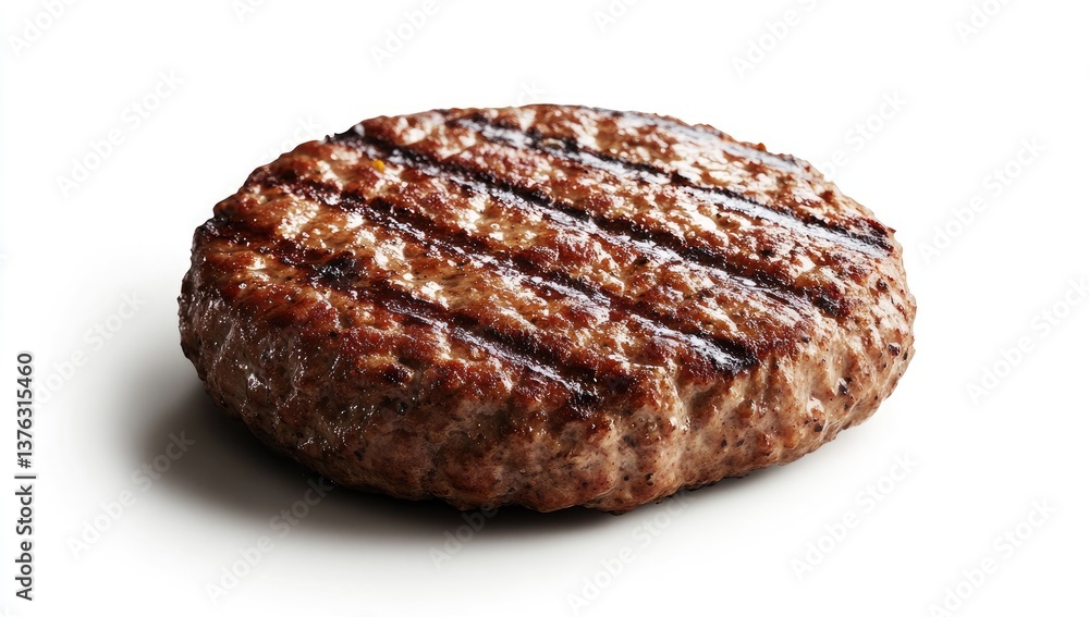 Grilled hamburger patty Grilled hamburger patty