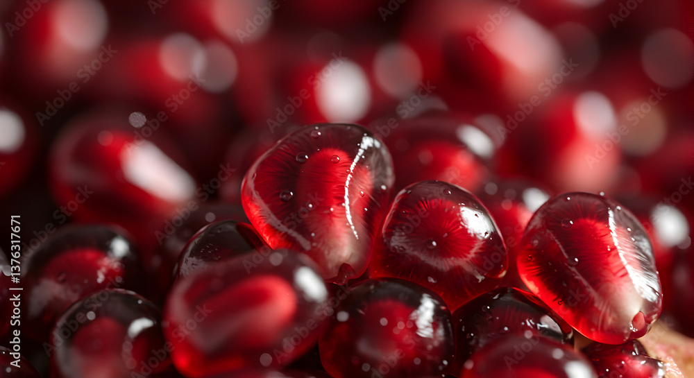 Close-up Vibrant Pomegranate Seeds Exhibiting Succulent Ruby-Red Juices and Textural Richness Close-up Vibrant Pomegranate Seeds Exhibiting Succulent Ruby-Red Juices and Textural Richness