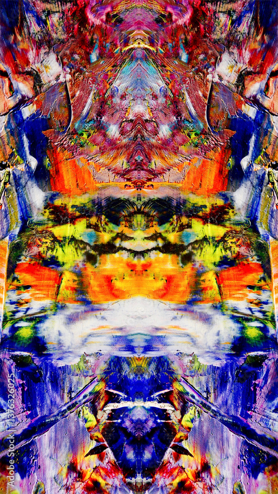 Fototapeta premium Abstract art background . Hand painting artwork on canvas .