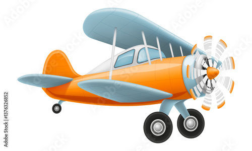 retro aircraft vintage airplane old plane vector illustration vector illustration isolated on white background