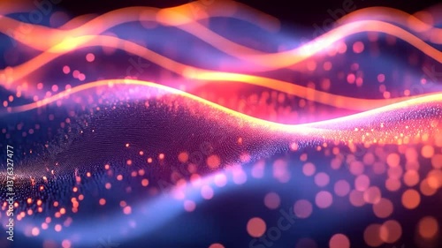 Abstract digital wave patterns