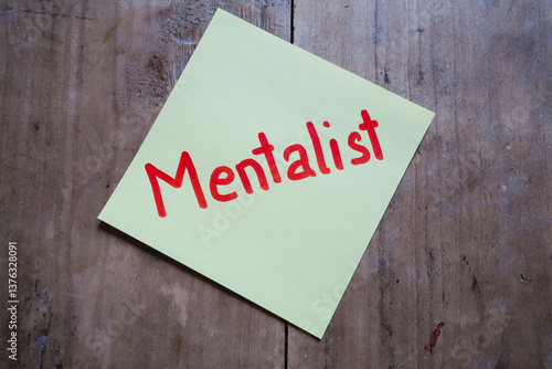 Obraz na płótnie Memo-Zettel auf Tisch. Post it, Mentalist w salonie