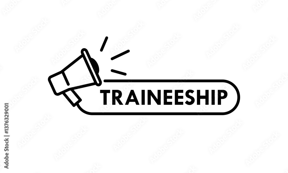 Traineeship design logo template illustration