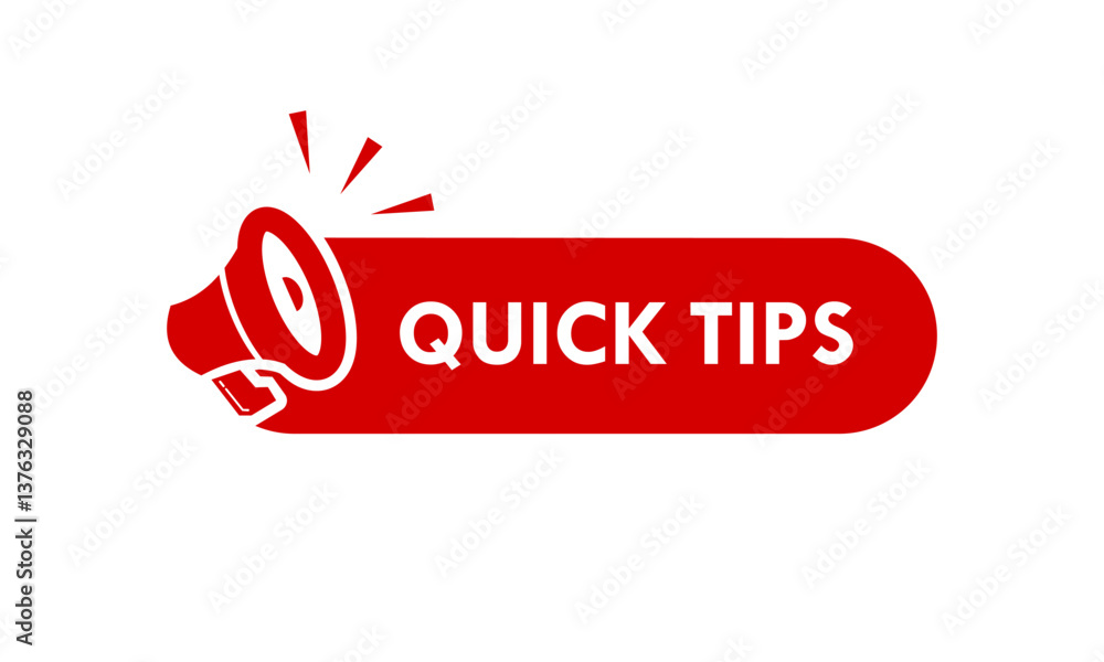 Quick tips design template illustartion