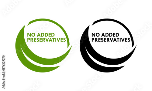 no added preservatives logo template illustration