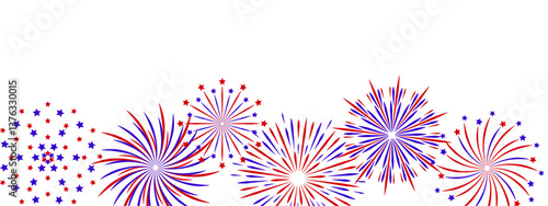 Fireworks Border for Independence Day Design