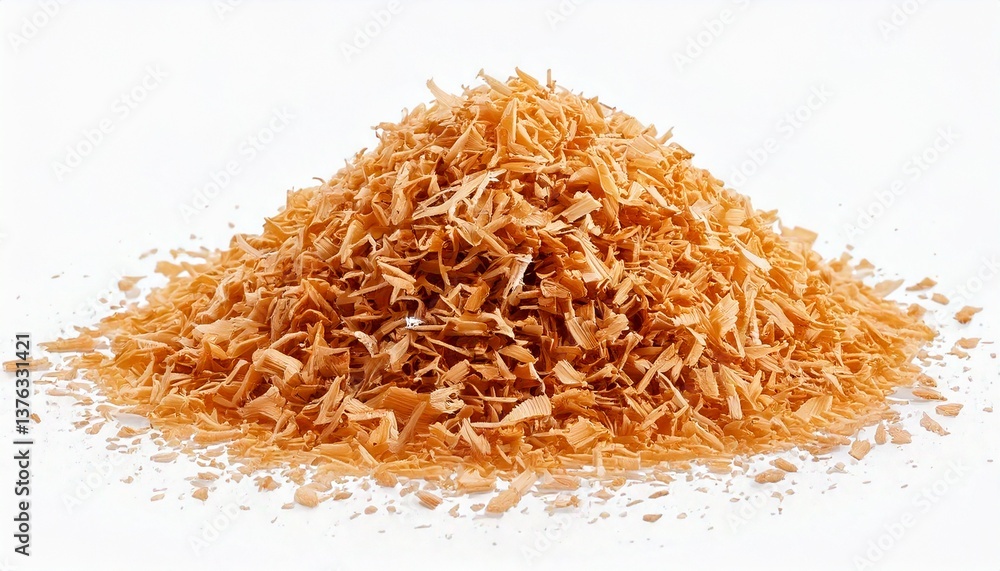 A small pile of light brown wood shavings on a transparent background, isolated object, realistic texture, high detail, studio lighting, no shadows, high resolution Generated image A small pile of light brown wood shavings on a transparent background, isolated object, realistic texture, high detail, studio lighting, no shadows, high resolution Generated image