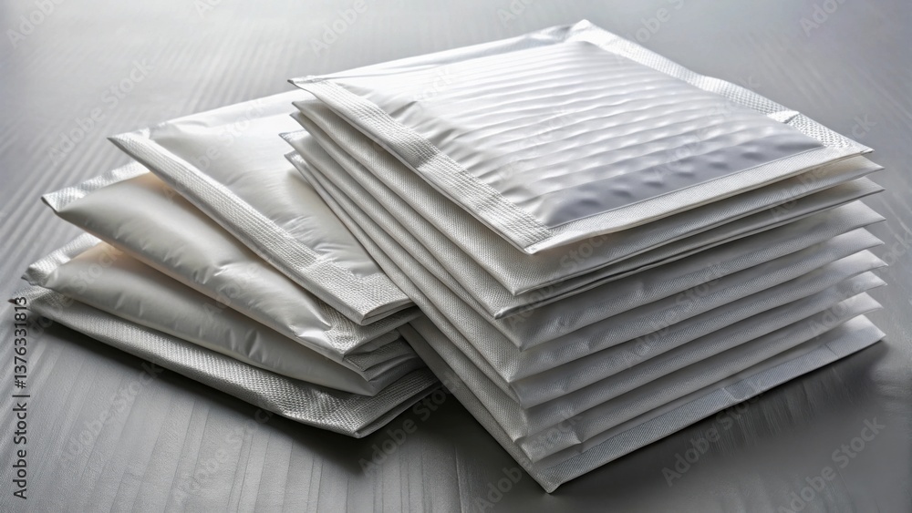 A Stack of Protective Mailing Envelopes Ready for Shipment, Offering Secure and Cushioned Delivery of Goods