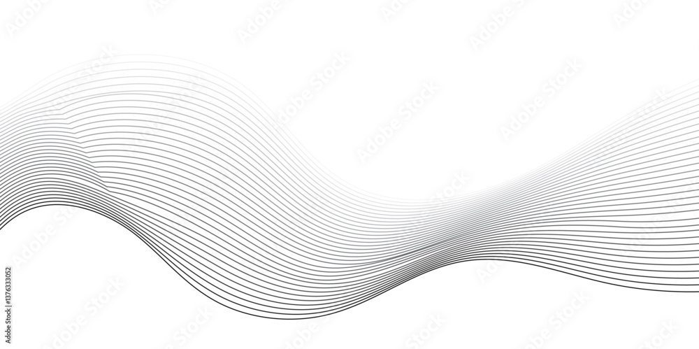 Fototapeta premium Abstract wave line for banner, wallpaper background with wave design. 