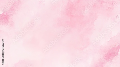 An abstract watercolor background with soft pink hues blending from deep to light pink, featuring irregular watercolor edges