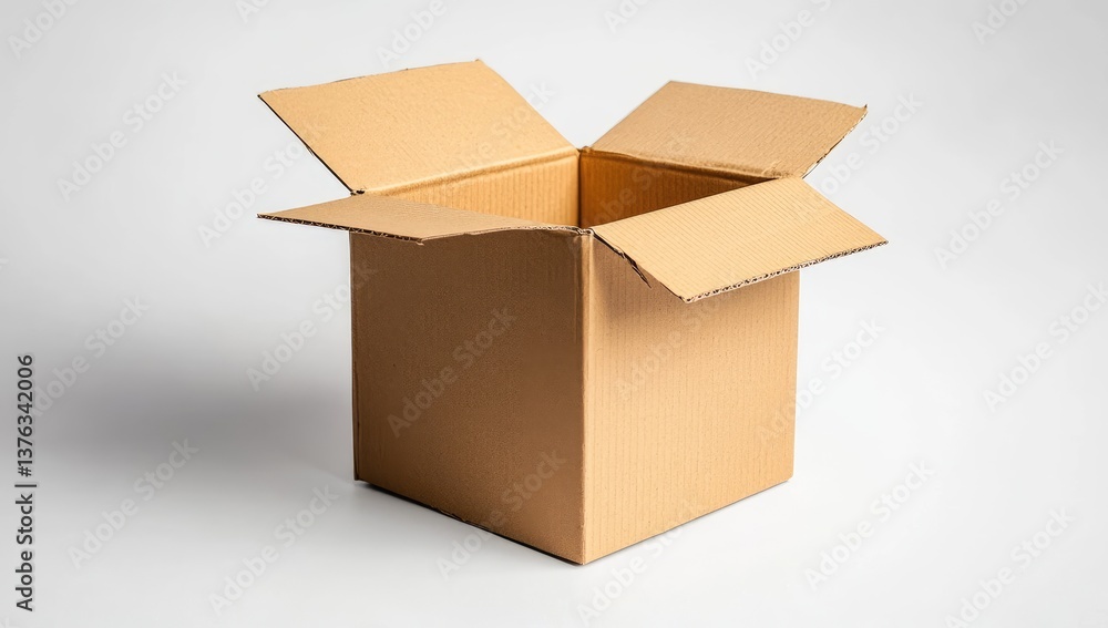 Empty Cardboard Box Opened Empty Cardboard Box Opened