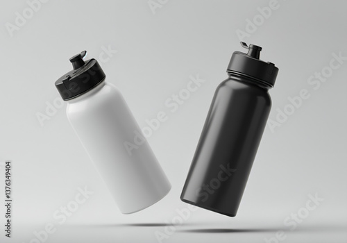 Wallpaper Mural black and white bottle Torontodigital.ca