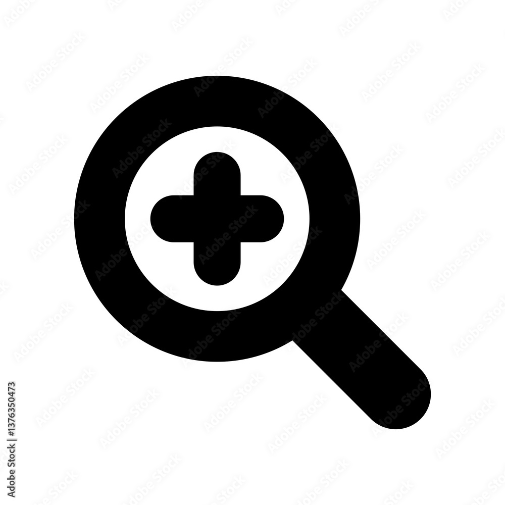 Fototapeta premium zoom in icon vector template illustration design