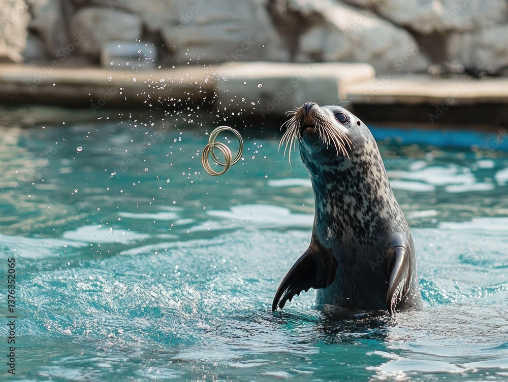 Obraz premium A bird's-eye view of a tropical island surrounded by crystal-clear waters and coral reefs