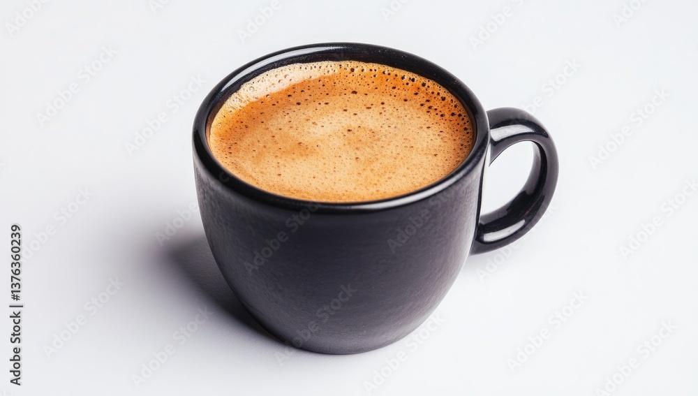 Espresso in black mug Espresso in black mug
