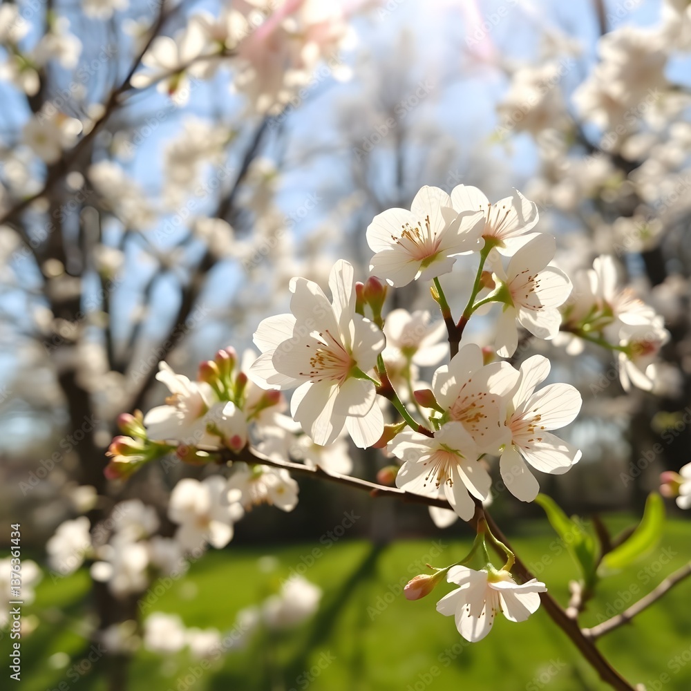 Spring Blossoms in Soft Sunlight Spring Blossoms in Soft Sunlight