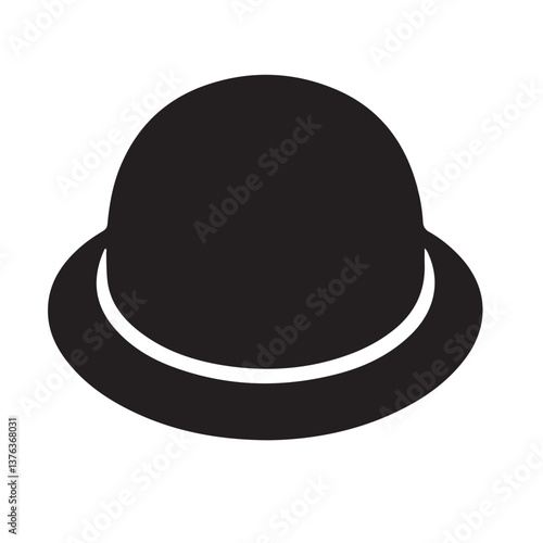 set vector various bowler hats	