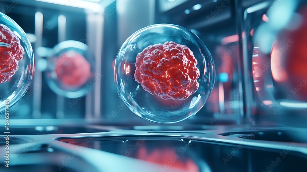 Stunning biotechnology concept highlighting the intersection of nature and technology image Stunning biotechnology concept highlighting the intersection of nature and technology image