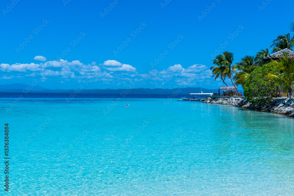 Blue ocean under sunlight photography with tranquil seascape Blue ocean under sunlight photography with tranquil seascape