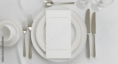 Elegant Dinner Menu Mockup.