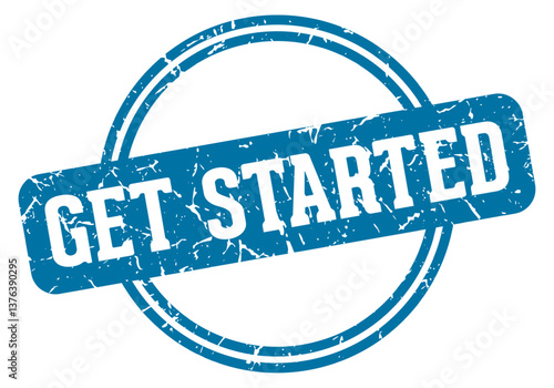get started stamp