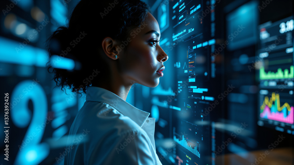 Naklejka premium Data Analysis in Modern Technology