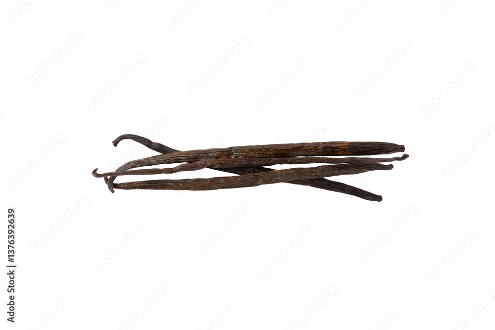 Vanilla pods isolated on white background. Vanilla flowers and seeds. vanilla stick bean. Aromatic spicy spice for pastries and desserts. Seasoning. Space for text. Copy Space Vanilla pods isolated on white background. Vanilla flowers and seeds. vanilla stick bean. Aromatic spicy spice for pastries and desserts. Seasoning. Space for text. Copy Space