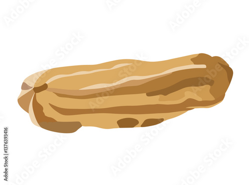 Vector isolated illustration of a custard cake on a white background.