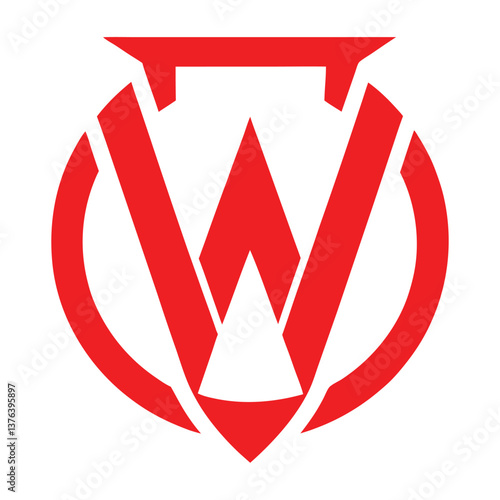 red logo with letter w