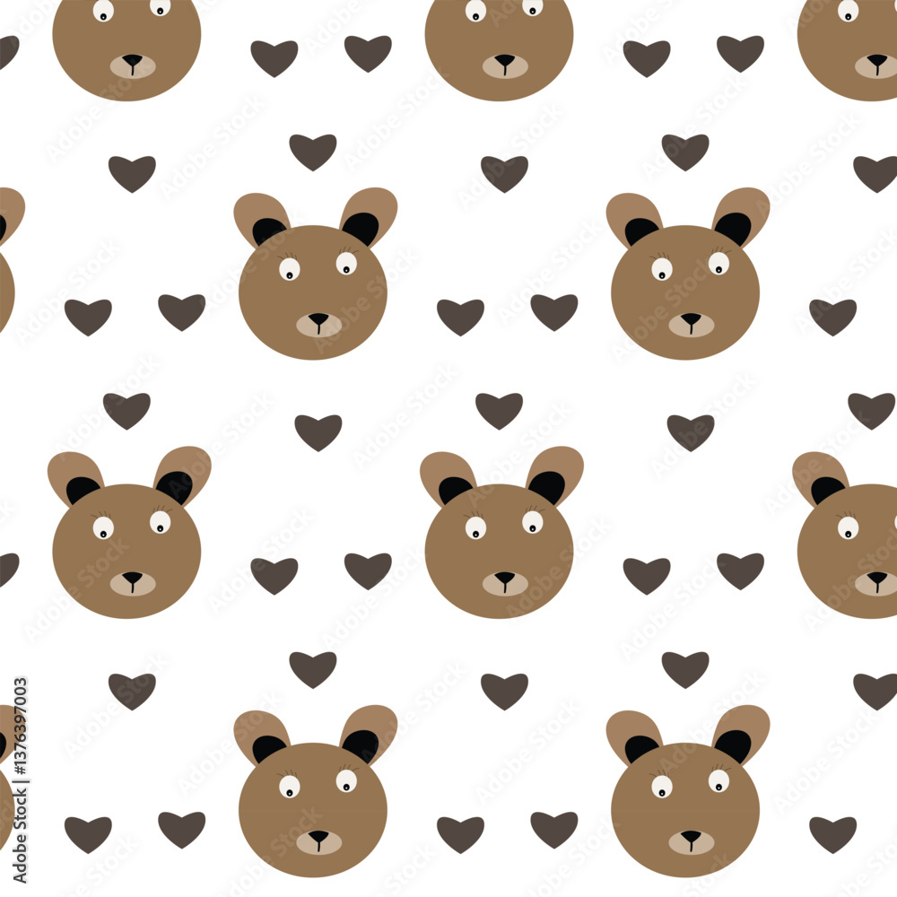 Fototapeta premium seamless pattern with teddy bear