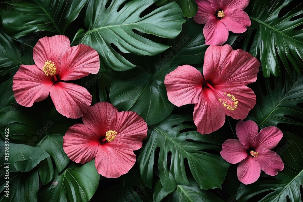 Exotic foliage: bold leaf, tropical bloom, vivid pattern, geometric composition, decorative style, modern artwork, lush design, abstract plant, bright aesthetic, creative illustration. Exotic foliage: bold leaf, tropical bloom, vivid pattern, geometric composition, decorative style, modern artwork, lush design, abstract plant, bright aesthetic, creative illustration.