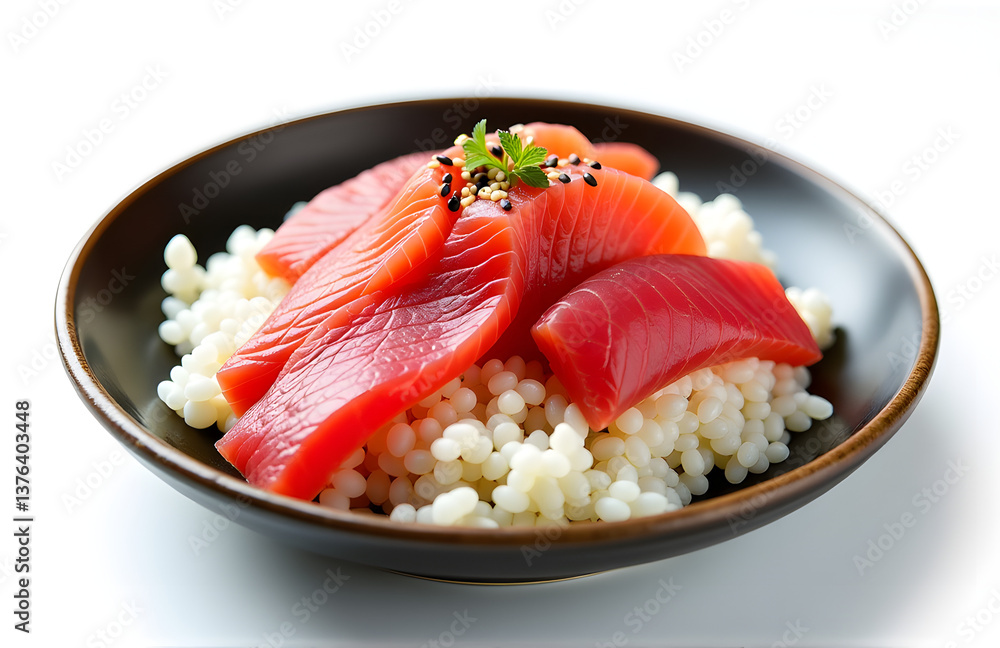 A Delicate Arrangement Of Raw Fish And Vinegared Rice Served On A Single Shallow Dish, Often Garnished With Sesame S A Delicate Arrangement Of Raw Fish And Vinegared Rice Served On A Single Shallow Dish, Often Garnished With Sesame S