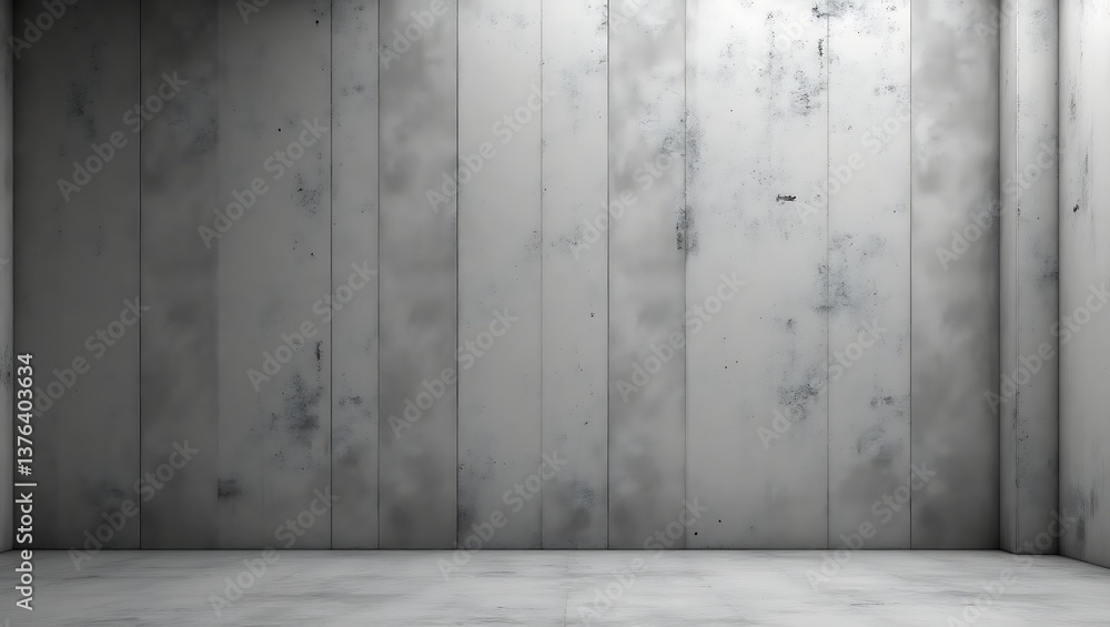 Empty Concrete Room Interior with Gray Walls and Floor for Industrial Backgrounds Empty Concrete Room Interior with Gray Walls and Floor for Industrial Backgrounds