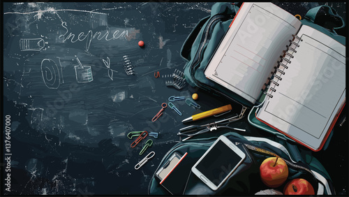 School Days Clip art Pack – Books, Backpacks, and Supplies for Creative Projects