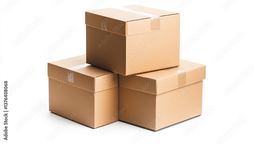 Cardboard boxes stacked (2) Cardboard boxes stacked (2)