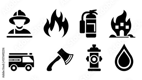 Collection of Fire Safety Icons