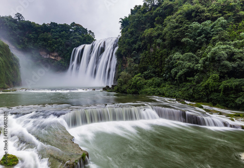 Fototapeta Naklejka Na Ścianę i Meble -  Scenic view of Huangguoshu Waterfall in Guizhou