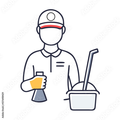 Cleaner with mop and spray bottle