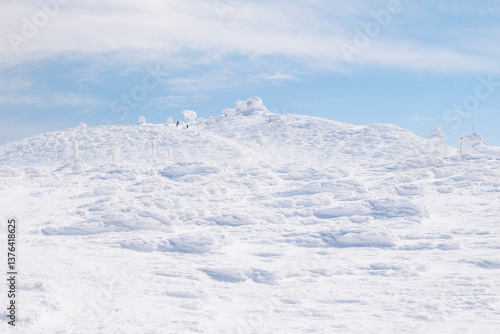 Wallpaper Mural Vast Snow Covered Landscape Under a Bright Blue Sky Torontodigital.ca